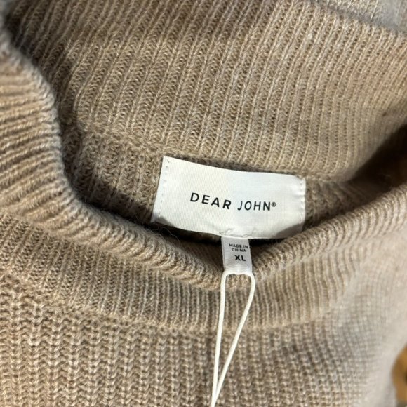 Dear John Denim Felicia Peplum‎ Long Sleeve Sweater Fall Fawn - Size XL - Picture 4 of 9
